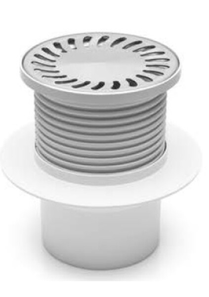 MIDAS Podlahová vpusť - přímá D110 s límcem kulatá průměr 122mm, vodní protizápachová hladina p1675