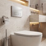 REA - Podomítkový Instalační Set Slim 024N pro WC s Tlačítkem HD Satin KPL-E1635