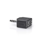 Nedis Stereo audio adaptér jack 3.5 mm (M) - 2x jack 3.5mm (F) černá / poniklované (CAGB22945BK)