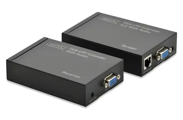 Digitus VGA UTP Extender / Prodlužovač signálu / Cat5 / 300 m / 1920×1200 (DS-53400)