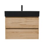 Koupelnová skříňka 2 zásuvková s umyvadlem SAT B-Way 79x50x45 cm dub mat BWAY280OAKU2B2B BWAY280OAKU2B2B