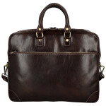 Luxusní kožená business taška Benedikt, tmavě hnědá