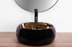 REA - Umyvadlo na desku Luna Gold/Black REA-U3306