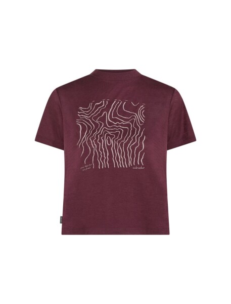 ICEBREAKER Wmns Merino 150 Tech Lite SS Crop Tee Gr8, Dark Berry velikost: L