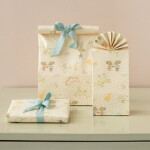 Maileg Papírový sáček Have a mice day 24 cm – set 5 ks, krémová barva, papír