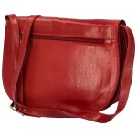 Prostorná dámská kožená crossbody taška Melinda, červená