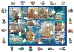 WOODEN CITY Dřevěné puzzle Plachetnice 2v1