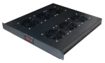 XtendLan Ventilační jednotka do 1U pozice / Ventilační jednotka / termostat / 6 ventilátorů / hloubka 500 mm (SFAN1U6T-B-EK)