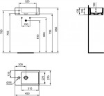 Ideal Standard Umývátko otvor pro baterii, bílá K081701