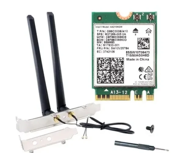 Intel Wi-Fi 6E Industrial Kit / AX210 / Wi-Fi adaptér / M2.2230 / 802.11ax / Dual-Band 2.4+5+6GHz / Bluetooth 5.2 (AX210.NGWGI.NVK)