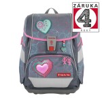 Školní aktovka/batoh 2IN1 PLUS pro prvňáčky 6dílný set, Step by Step Glitter Heart Hazle