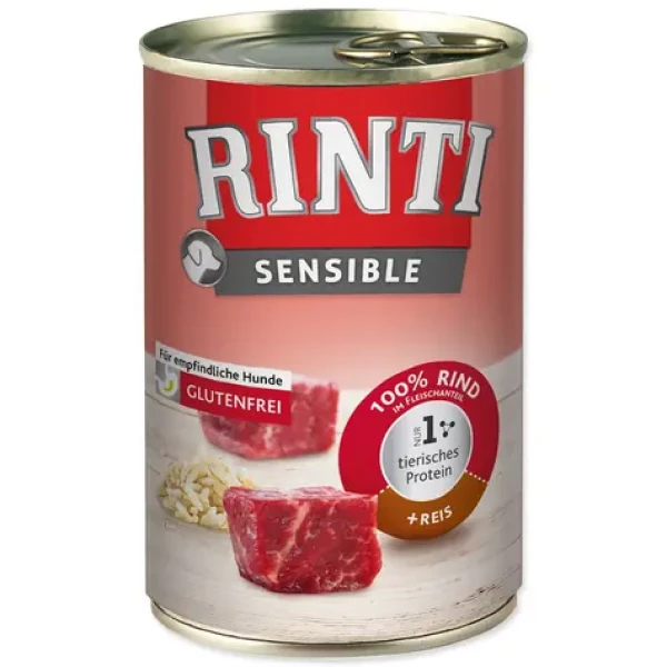 Finnern Rinti Sensible hovězí a rýže 400 g / Konzerva pro psy / Citlivé trávení (394-94053)