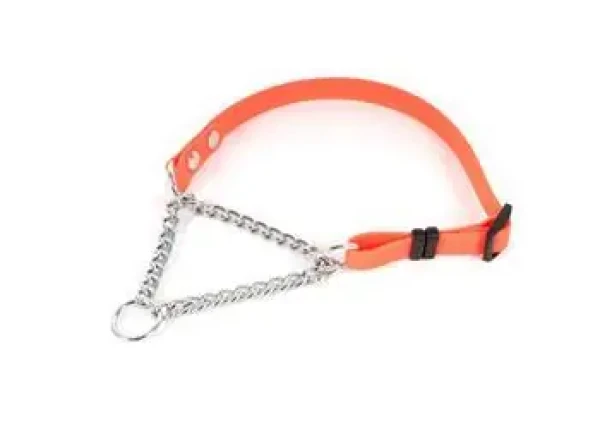 FENICA Obojek iQsil polostahovací oranžový / Pro psy / Nylonový / 15 mm / 35-50 cm (8592644102025)