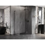 MEXEN/S - Lunar L sprchový kout dveře křídlové pravá 100 x 70, transparent, grafit kartáčovaná 834L-100-070-66-00-P