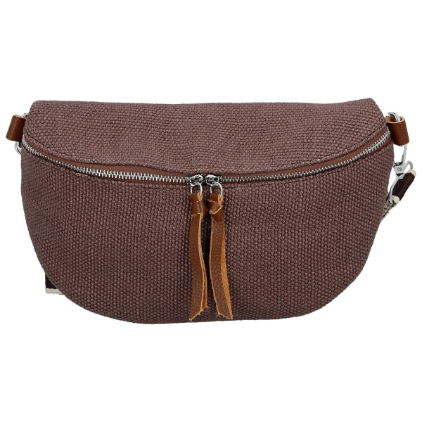 Trendy dámská textilní ledvinka Ayana, tmavě hnědá