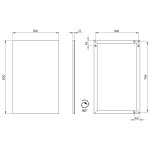 SAPHO - AROWANA zrcadlo v rámu 50x80cm, černá mat AWB5080