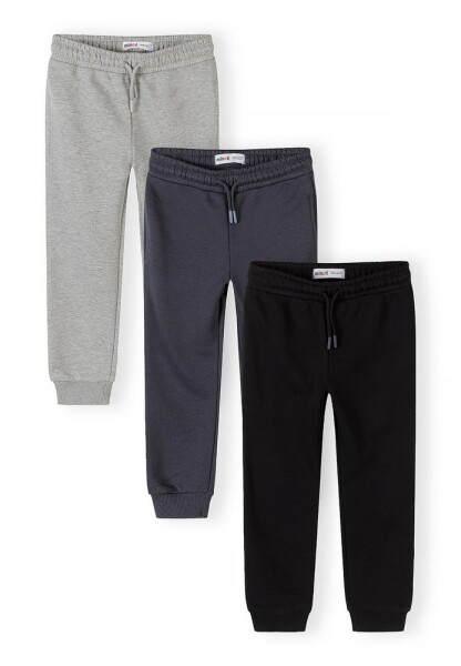 Tepláky slim-fit s elastickým pasem a stahovací šňůrkou 3pack Minoti 29FLEECE287 - 98/104 | 3/4let