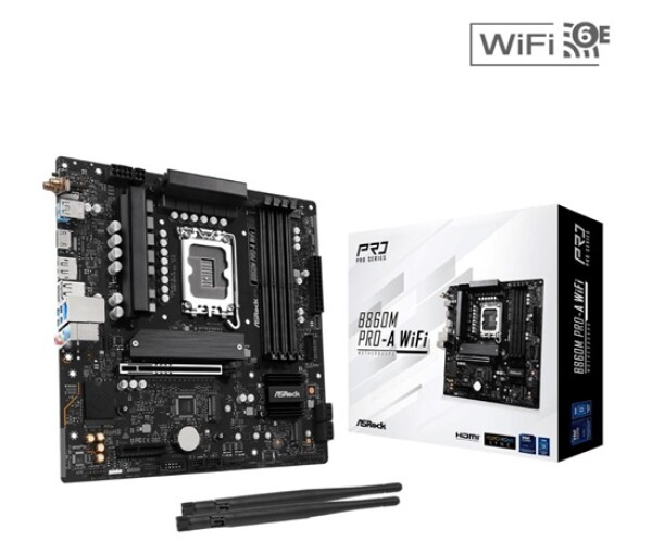 ASRock MB Sc LGA1851 B860M Pro-A WiFi, Intel B860, 4xDDR5, 1xDP, 1xHDMI, WiFi, mATX EDF_1883001
