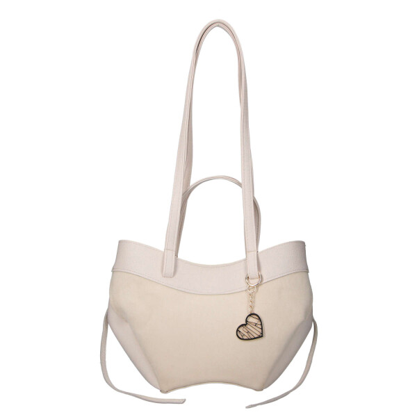 Stylová semišová kabelka na rameno LB Andrea, béžová