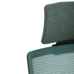 Židle kancelářská, zelená MESH síťovina, zelená látka, plastový kříž, synchronní mechanismus, kolečka pro tvrdé povrchy