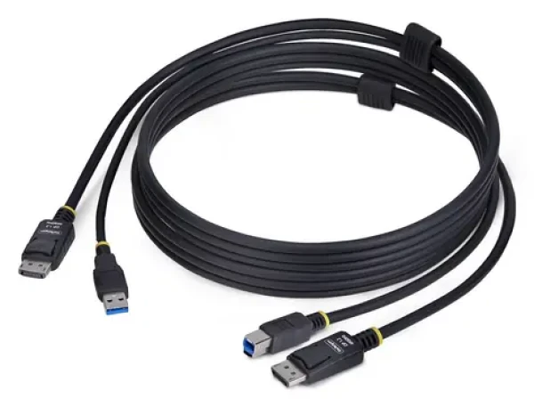 StarTech DU1226-KVM-CABLE černá / KVM kabel / DisplayPort + USB 3.2 / 1,8 m (DU1226-KVM-CABLE)