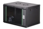 Digitus Dynamic černá / Nástěnný rozvaděč / 19" / 7U / 385x600x450 mm / skleněné dveře / IP20 (DN-37101)
