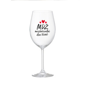 MEZINÁRODNÍ DEN ŽÍZNĚ - čirá sklenice na víno 350 ml