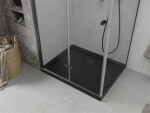 MEXEN/S - Lima sprchový kout zalamovací dveře 90 x 100, transparent, černý + Flat černá vanička se sifonem 856-090-100-70-00-4070B