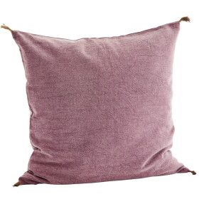 MADAM STOLTZ Bavlněný povlak na polštář Plum 50 x 50 cm, fialová barva, textil