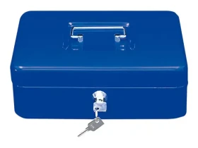 WEDO 250 Přenosná pokladna modrá / 5 přihrádek / 1 spona / uzamykatelná (4003801730653)