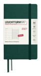 Týdenní plánovač & Zápisník Forest Green, Pocket A6 2027, anglicky