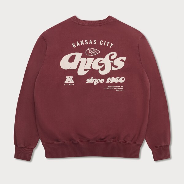 Lobster & Lemonade Pánská mikina Kansas City Chiefs NFL L&L '96 Classics Crewneck Sweater Maroon Velikost: S