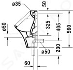 DURAVIT - DuraStyle Pisoár, zadní přívod vody, bílá 2804300000