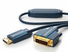 ClickTronic HQ OFC kabel DisplayPort - DVI M/M 5m / zlacené koncovky (CLICK70731)