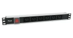 Equip PDU černá / Zásuvková lišta do racku / 1U / 6x IEC C19 / IEC C20 / 16 A / 3500 W (333319)