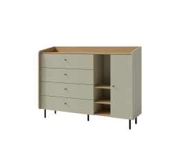 Komoda Alessio AE7 Barva korpusu + barva dveří: Eukaliptus / Dub Baltic Dune
