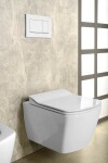 SAPHO - GLANC závěsná WC mísa, Rimless, 37x51,5cm, bílá GC321