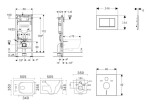 GEBERIT - Duofix Set předstěnové instalace, klozetu Arkas a sedátka softclose, tlačítko Sigma30, chrom SANI11CA1112B