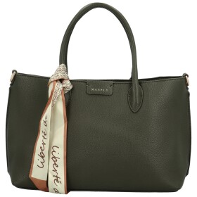 Elegantní dámská koženková kabelka do ruky MaxFly Marja, tmavě zelená