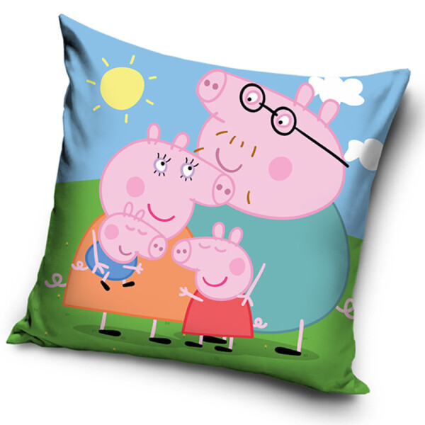 Dětský povlak na polštářek Prasátko Pepina Rodinné Objetí