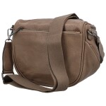 Stylová dámská koženková kabelko-ledvinka Ergitta Newa, tmavě béžová