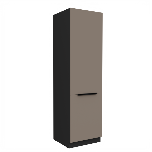 Vysoká skříňka pro vestavnou lednici Aria 60 LO-210 2F Barva korpusu: Černá, Barva dvířek: TA - Sandgrau AFM