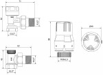 MEXEN/S - G02 úhlová termostatická souprava pro radiátor, nikl W913-012-928-01
