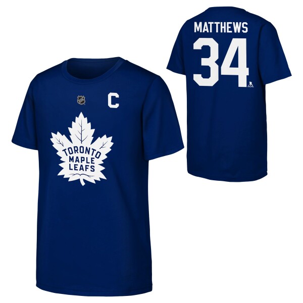 Outerstuff Dětské Tričko Auston Matthews Toronto Maple Leafs Flat Captains N&N Ctn Tee Velikost: Dětské let)