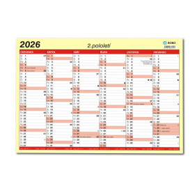 Lístkový kalendář 2026, A3