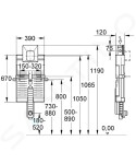 GROHE - Uniset Instalační modul pro pisoár s elektronickým infračerveným zářením, s tělesem Rapido U 38785000