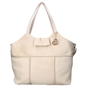 Stylová dámská semišová kabelka na rameno LB Malia, béžová