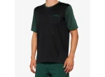 100% Ridecamp pánský dres krátký rukáv Black/Forest Green vel.