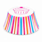 Cake star papírové košíčky na muffiny a cupcakes barevné 50x30 mm 100ks-vzor 23