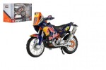 Motorka Bburago KTM 450 Rally (Dakar Rally) kov/plast 12cm v krabičce 17x11x7cm